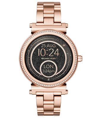 michael kors access sofie 42mm smartwatch silver rose gold|Michael Kors .